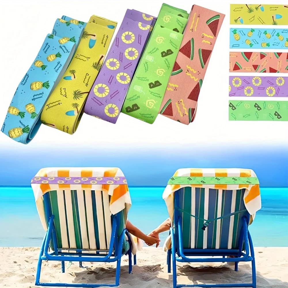 5 pieces of colored sheets, blankets, straps to store clothing. Beach towel straps to avoid being swept away from the wind
