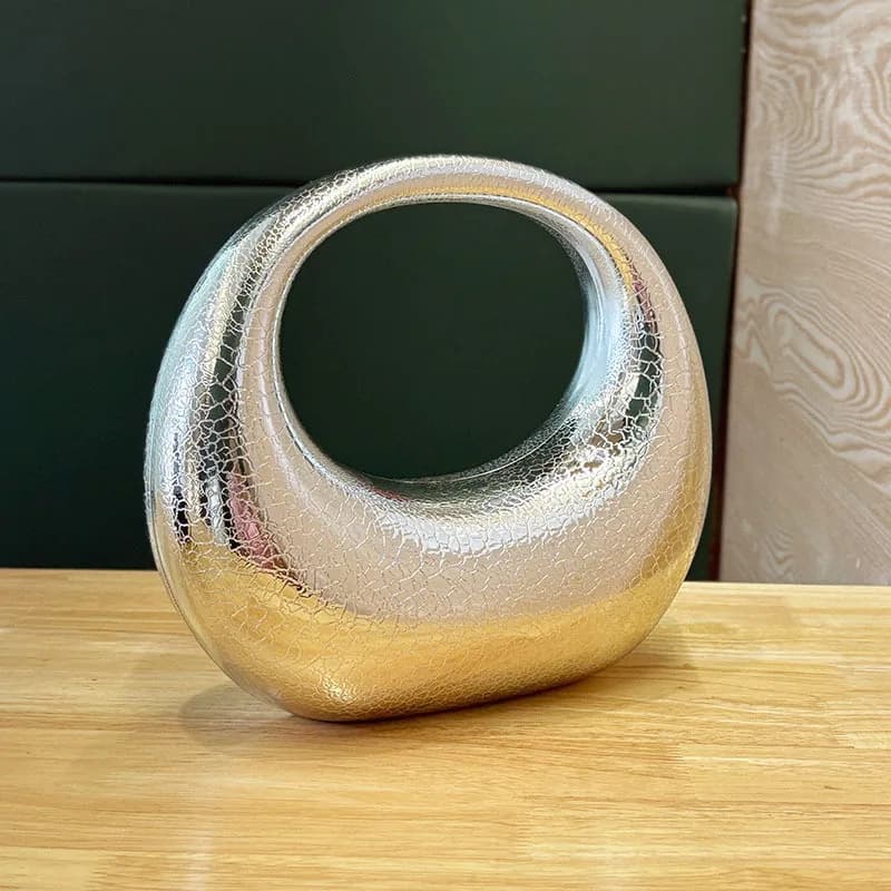 Borsa in acrilico di fascia alta con design di nicchia, nuova borsa in menisco di lusso leggero in argento