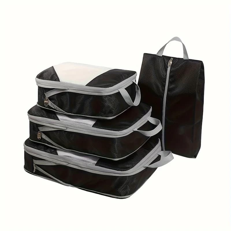 4 Pcs Travel Luggage Compression Bags, Lightweight Versatile Storage Bags, Dustproof Organizers
