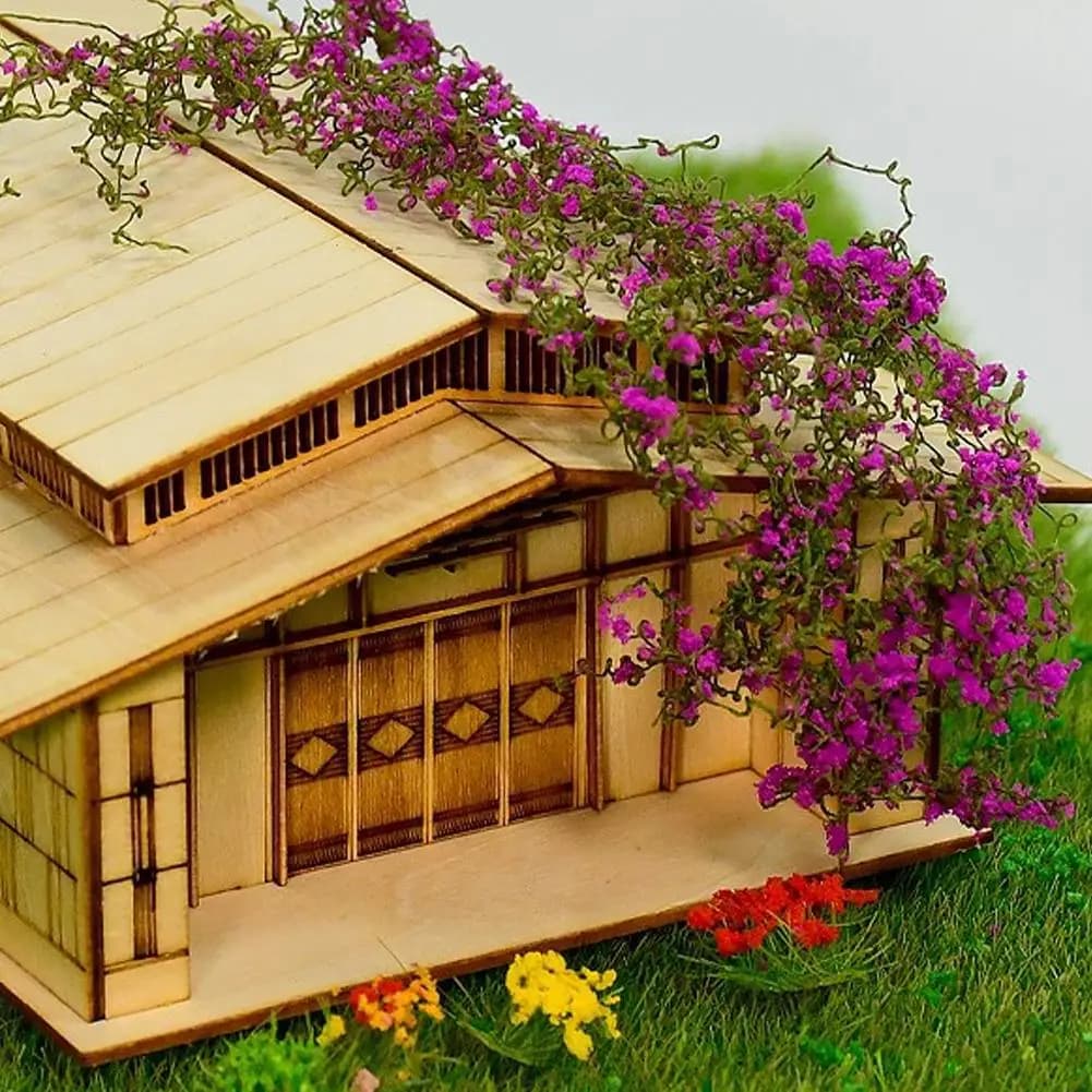 Vine Leaves Micro Model Making Simulation Miniature Cotton Thread Military Landscape Wall Plants Layout for Diorama