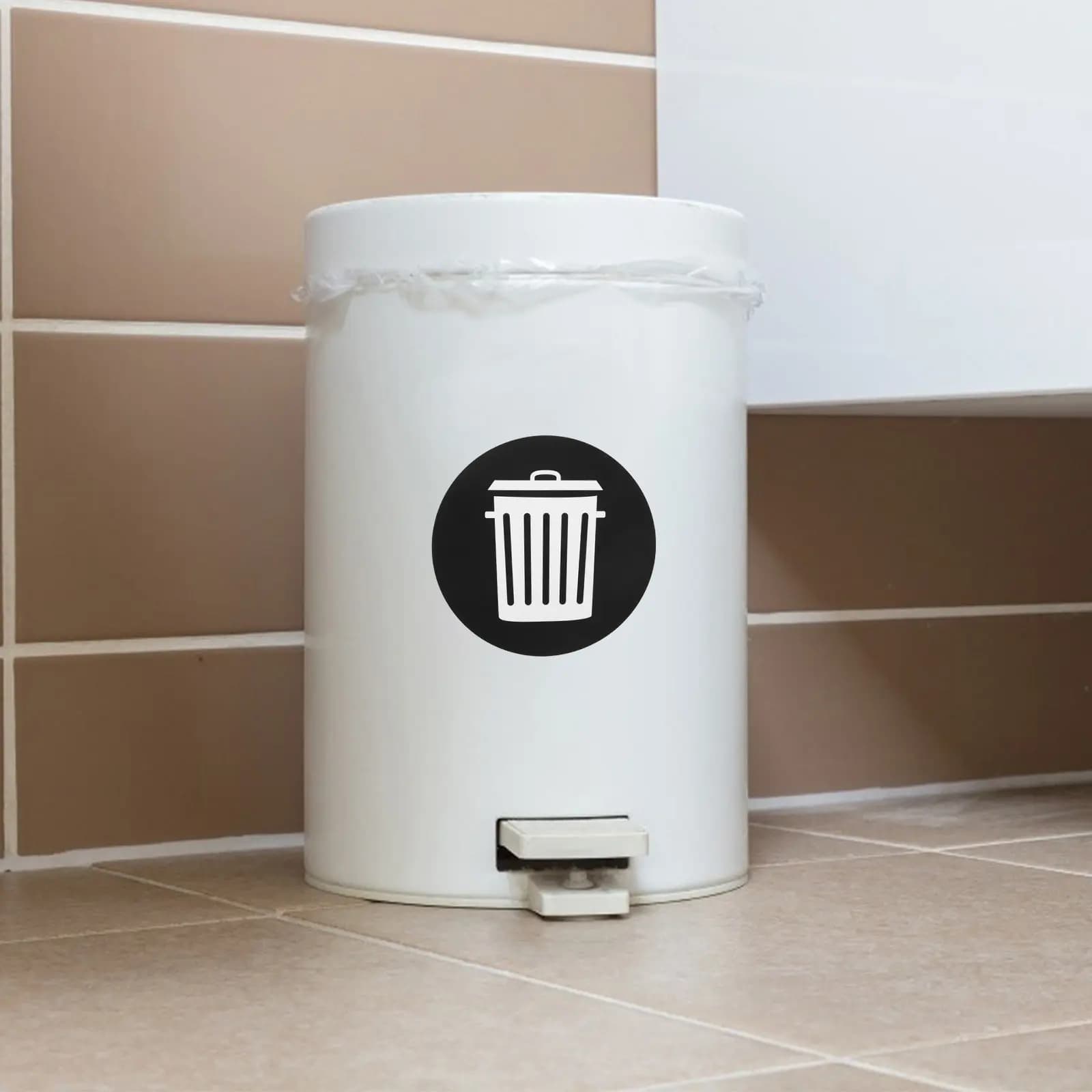 12 Pezzi Adesivi per Raccolta Differenziata in PVC Impermeabili Rimovibili per Bidoni della Spazzatura