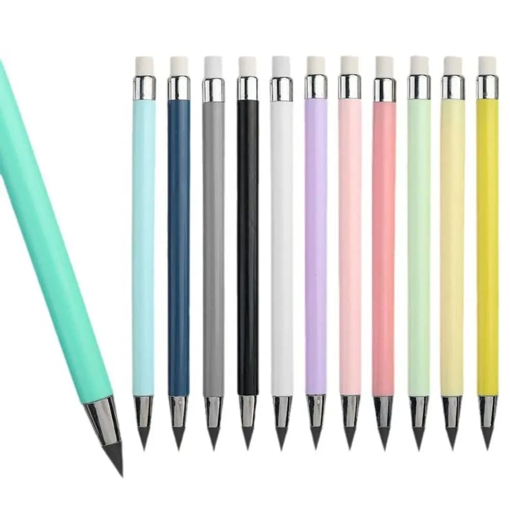 12pcs Multi-functional HB Colored Pencils Set With Eraser No Sharpening Eternity Pencils Drawing Sketching Pencil Students