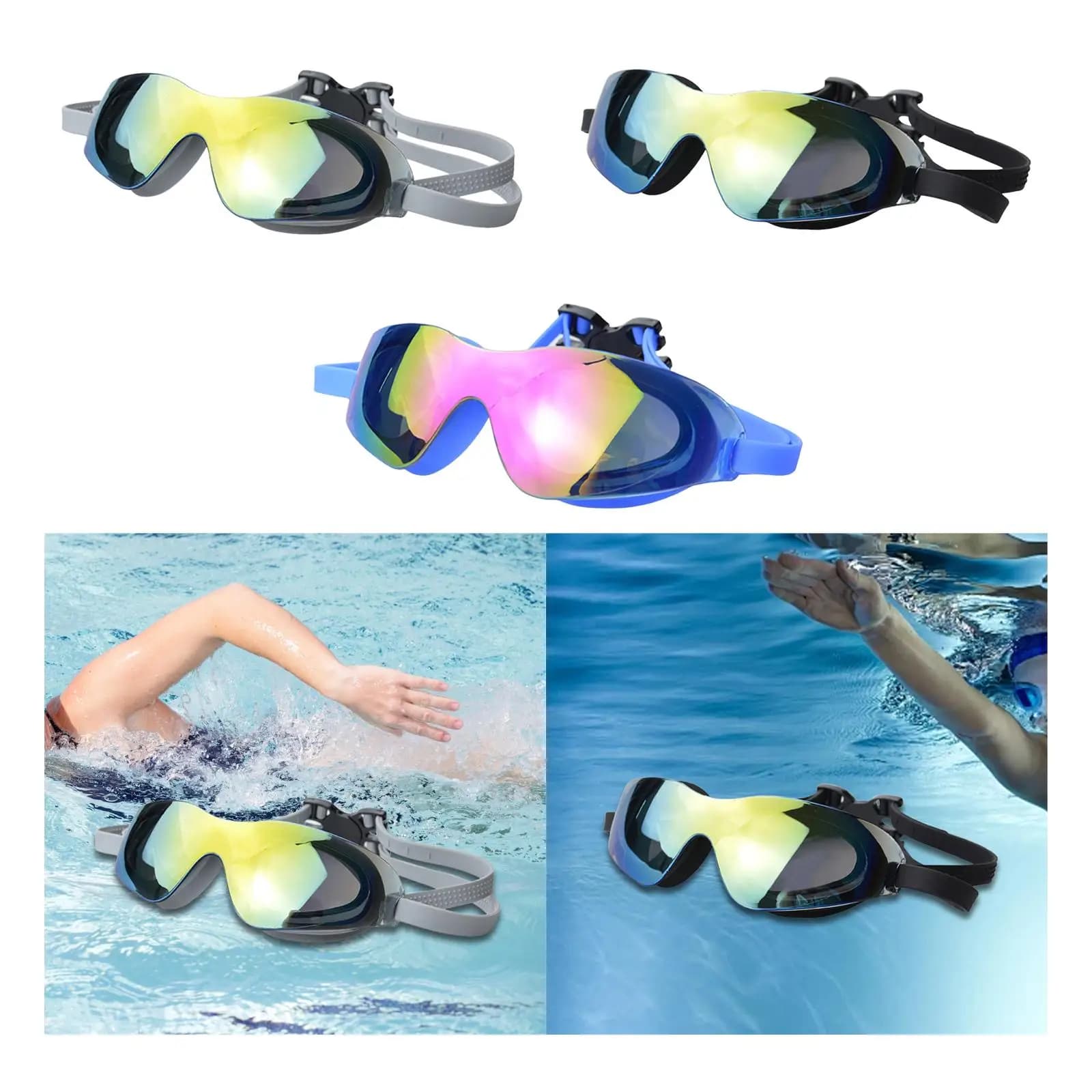 Occhialini da nuoto Occhiali alla moda per visione chiara per gli appassionati di adulti Nuoto