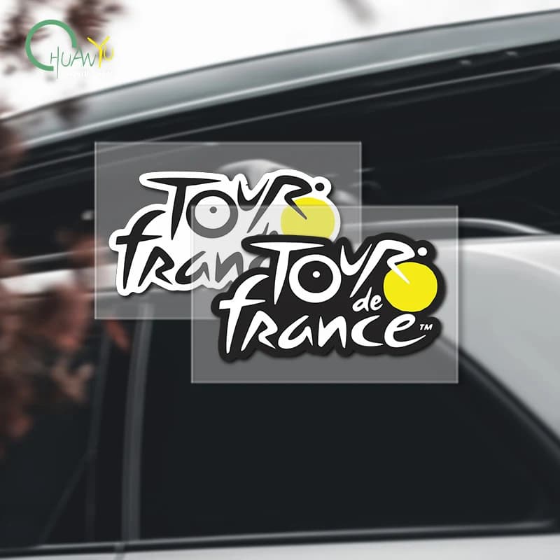 Adesivo con logo del Tour de France per bici da strada e mountain bike, impermeabile, personalizzato per casco