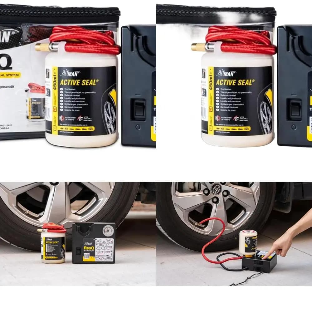 Kit gonfiatore per pneumatici ResQ 12V con sigillante a base d'acqua per la mobilità di riparazione piatta