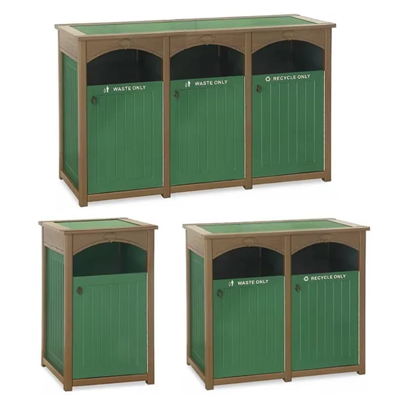 Customized Golf Courses Garbage Bins Made From Recycled Plastic For Multi Scene Use