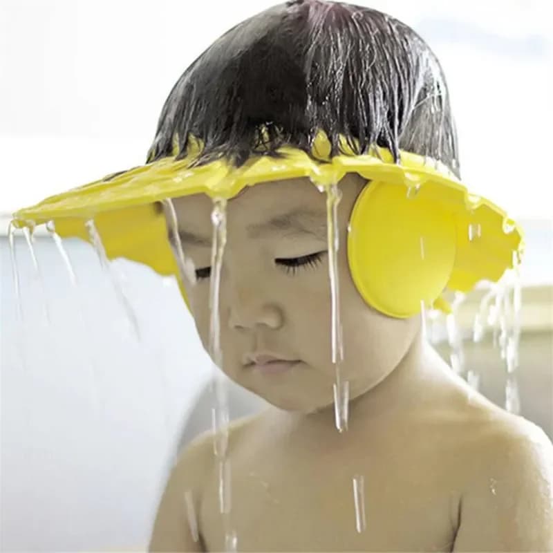 Cappello Protettivo Morbido vvocci per Shampoo e Doccia, Scudo per Lavaggio Capelli, Cappello da Bagno per Bambini e Neonati