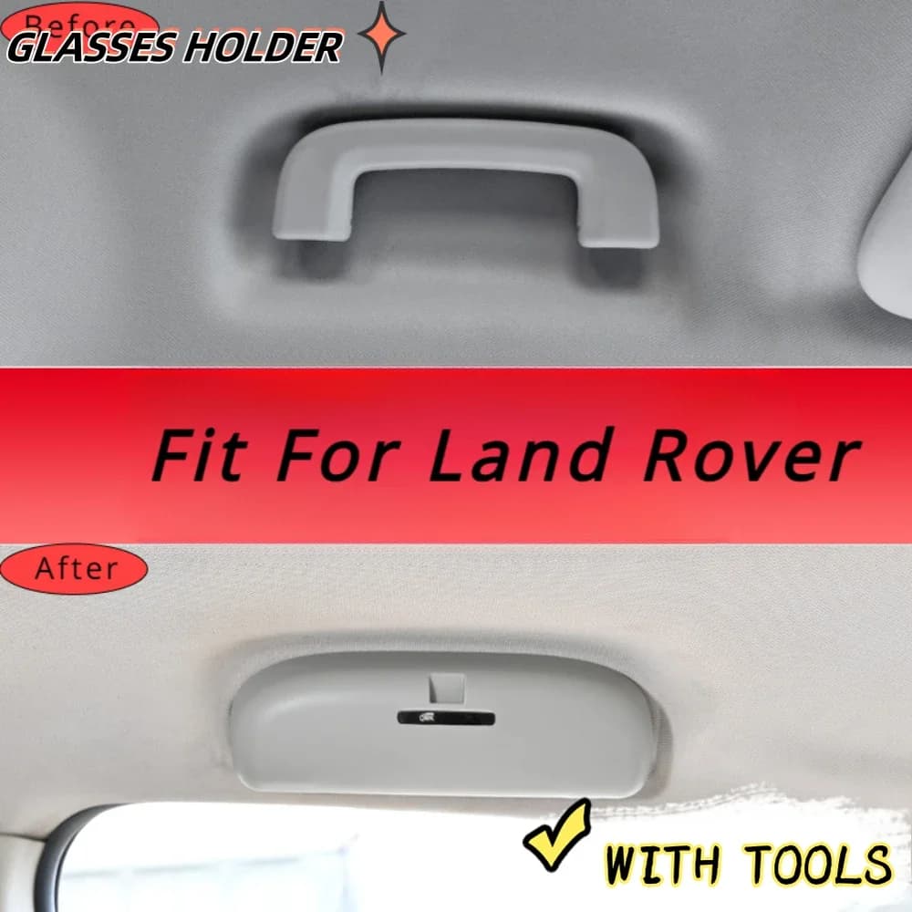 Portaocchiali in ABS per Land Rover Freelander Discovery 3/4 Evoque, Scatola Portaoggetti per Occhiali da Sole, Accessori Auto