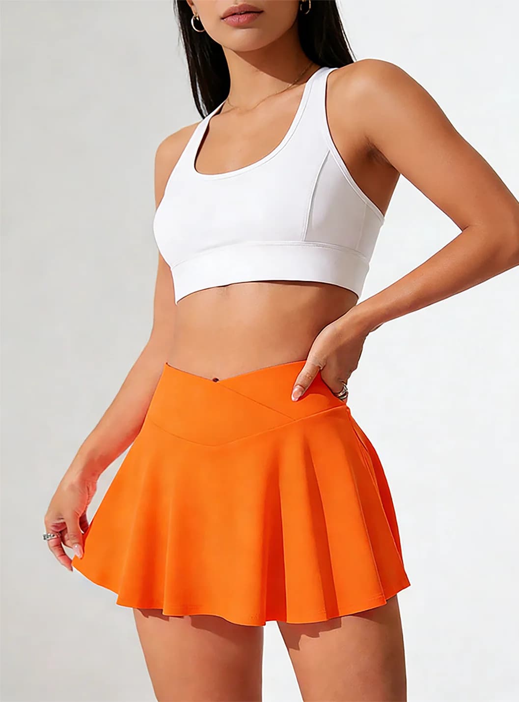 Gonna da tennis e golf primaverile ed estiva, pantaloncini a vita alta con fodera, gonna sportiva per tempo libero, corsa, fitness, yoga e pendolarismo