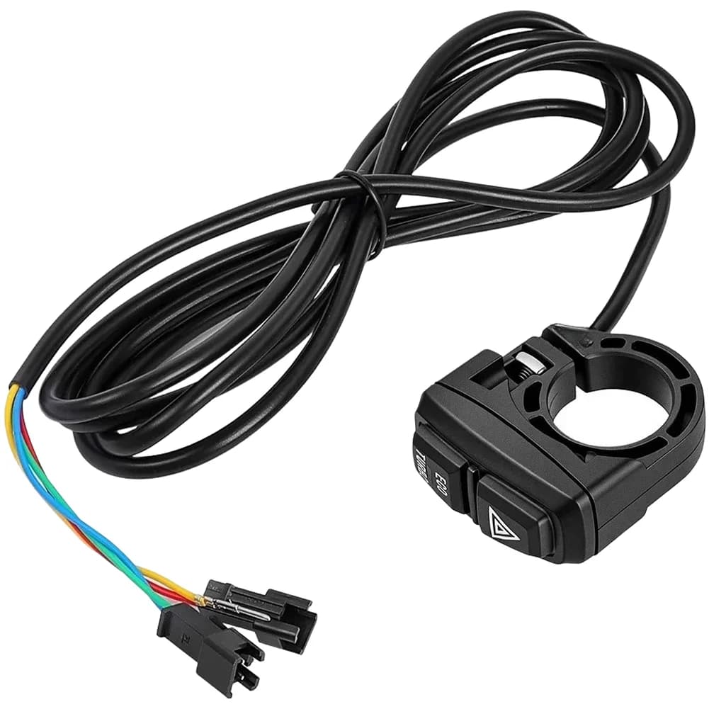 1Pc Waterproof Black Electric Scooter Switch ECO Turbo Mode Button With Safety Light For Dualtron Scooter Handlebar Part