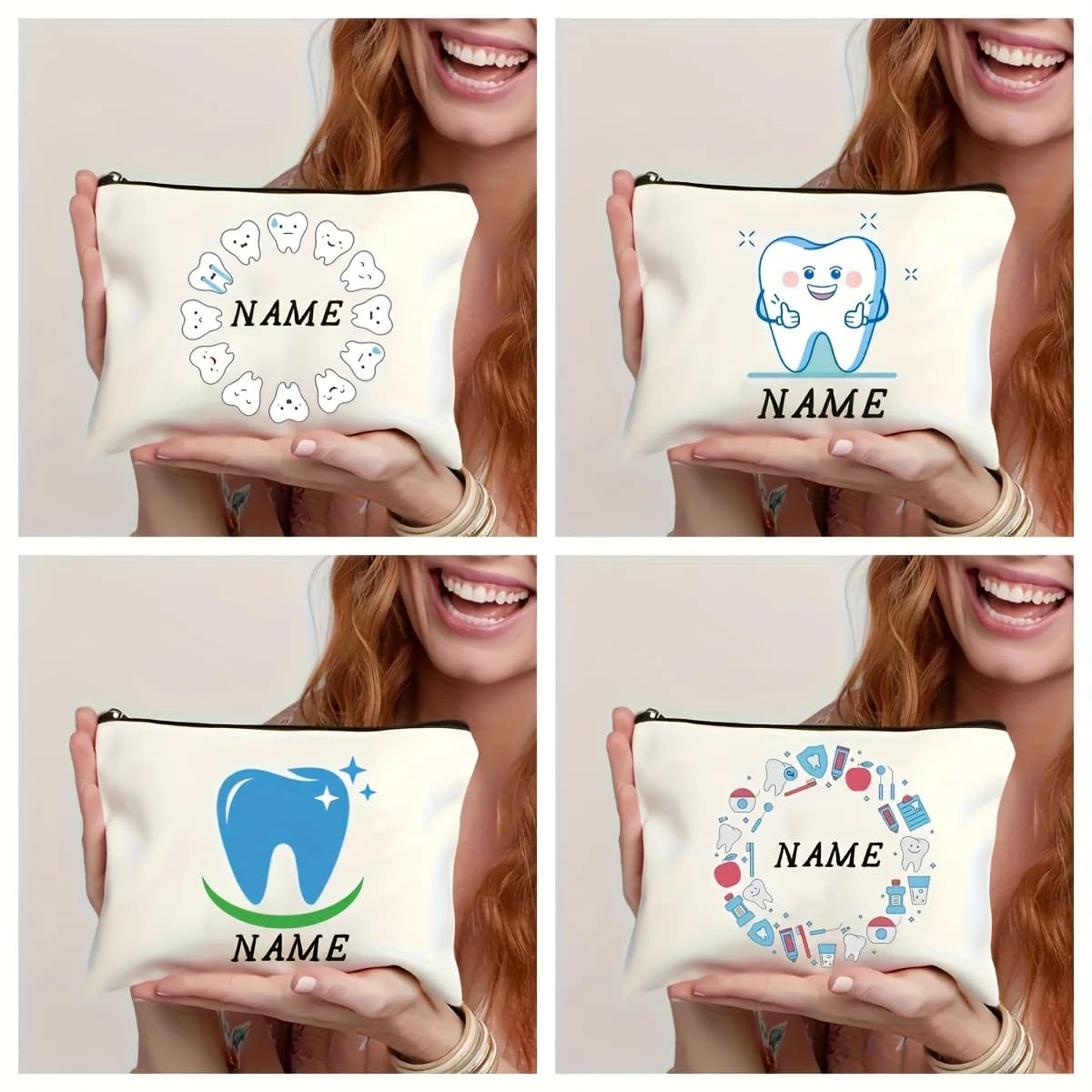 Personalized Dental Travel Toiletry Bag a Custom Name Dentist Gift Featuring Portable Storage Bags Multi Functional Toiletry Bag