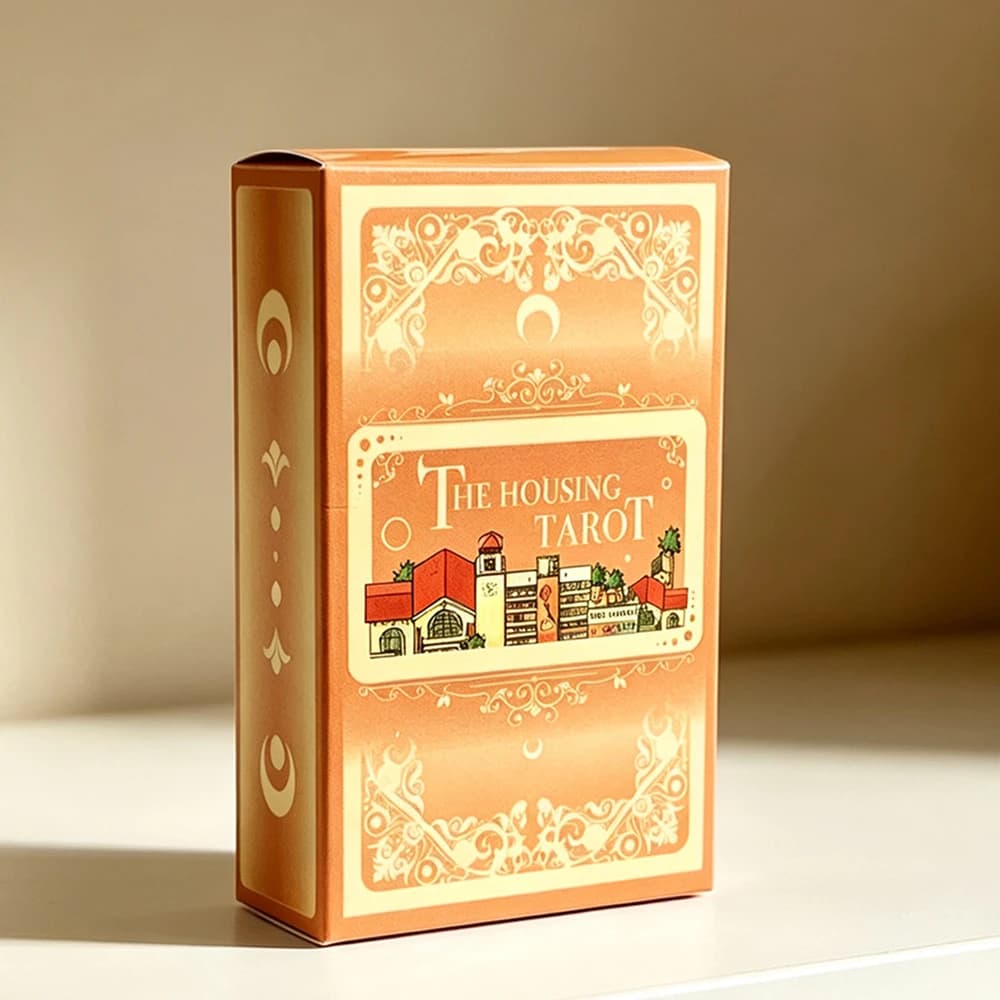 The Housing Tarot Deck 78 Cards Whimsical Town Building Art Tarot Cards Special Real Estate & Home‑Focused Divination Board Game