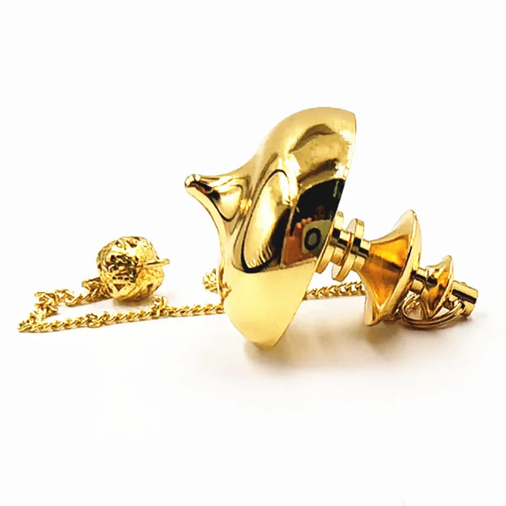 SongLong Pendulari curativi in ottone e metallo per divinazione, pendolo da meditazione Pendulo de Mesa ad alta energia, pendolo a cono