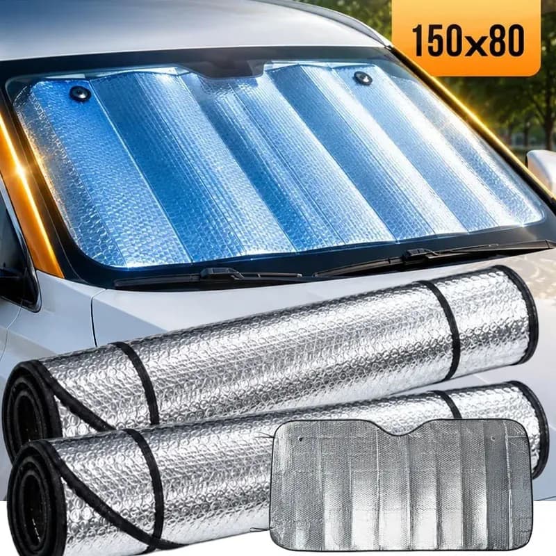 Foldable Universal Car Windscreen Sunshade Cover Sun UV Protection Lightable Sun Visor Covers Car Windscreen Sun Shade