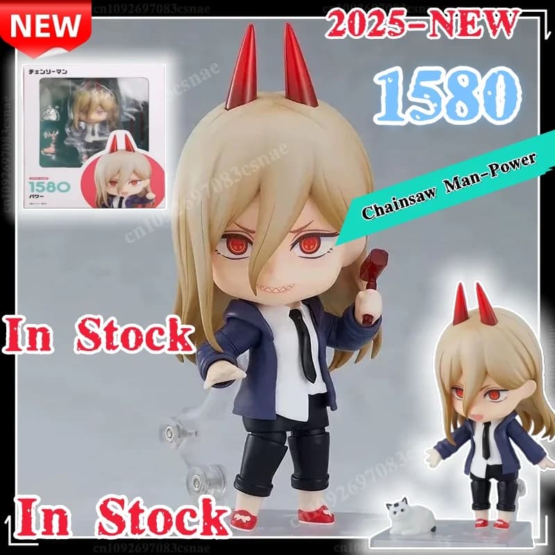 10 centimetri Chainsaw Man Power Q Versione Nendoroid Action Figure Intercambiabile Viso Anime Figura PVC Modello Giocattolo Con Stand Decor Regalo