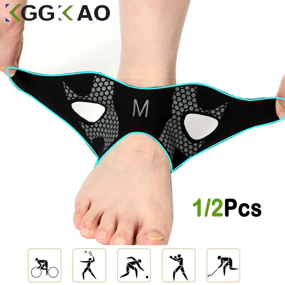 1/2 pezzi di tutore per caviglia ultrasottile per uomo e donna - Supporto a compressione per caviglie stirate e fascite plantare, stabilizzatore per caviglia