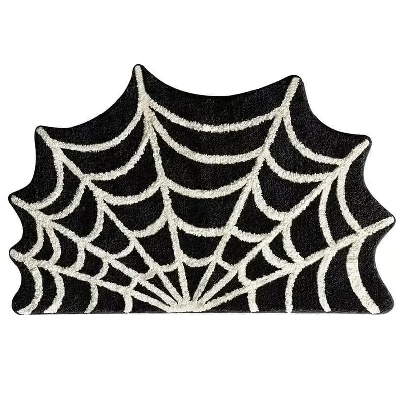 VIKAMA Non-slip Halloween Spider Web Mat Absorbent for Bathroom Door