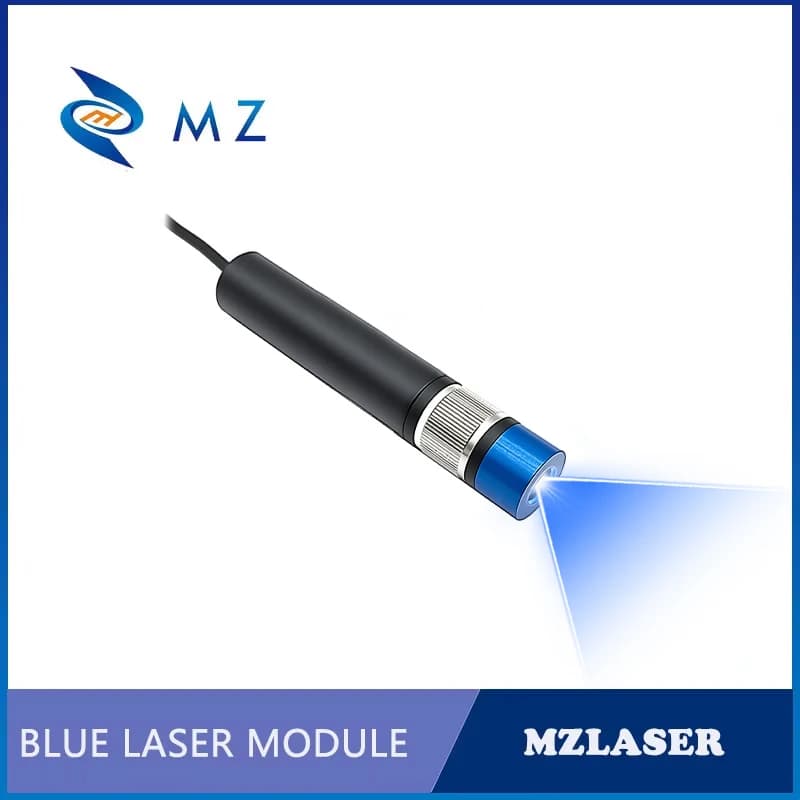 Blue Line Laser Module with Adjustable Fire Mass 450nm D18mm Powell lens 50mw 200mw 500mw for Cutting and Engraving Precision