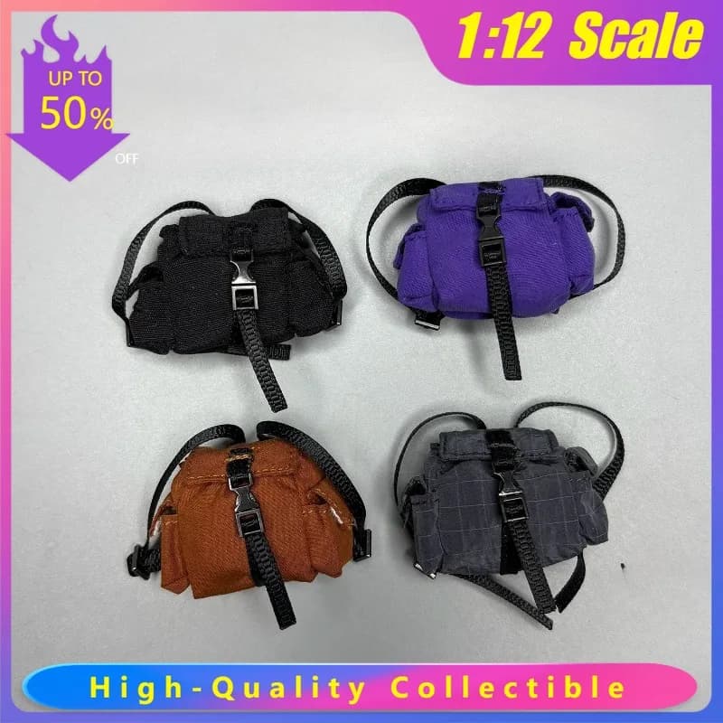 CROWDHTOYS Modellini di Zaini in Scala 1/12 per Soldati Trendy in Diversi Colori, Giocattoli per Action Figure da 6 Pollici, Decorazione per Scene, Disponibili