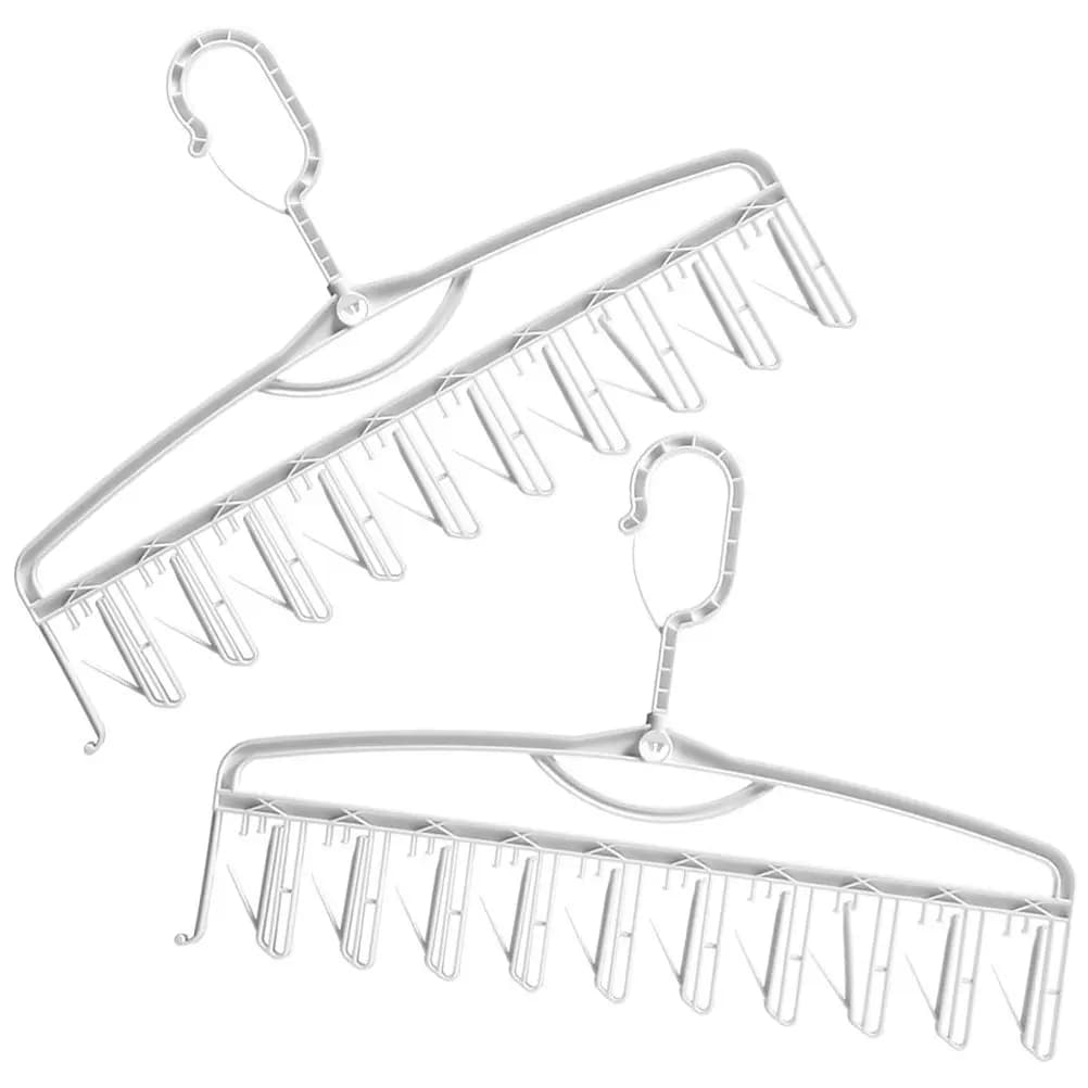 2 Pezzi Stendino Multiuso in Plastica Antiruggine per Calzini, Biancheria Intima, Reggiseni, Guanti, Lacci delle Scarpe, Asciugamani e Organizzazione Vestiti