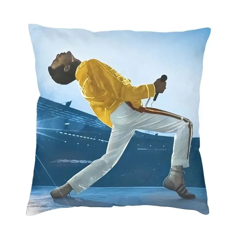 Music Singer freddy Mercury Square Pillow Case Home Decor pillows for front-back print sofa