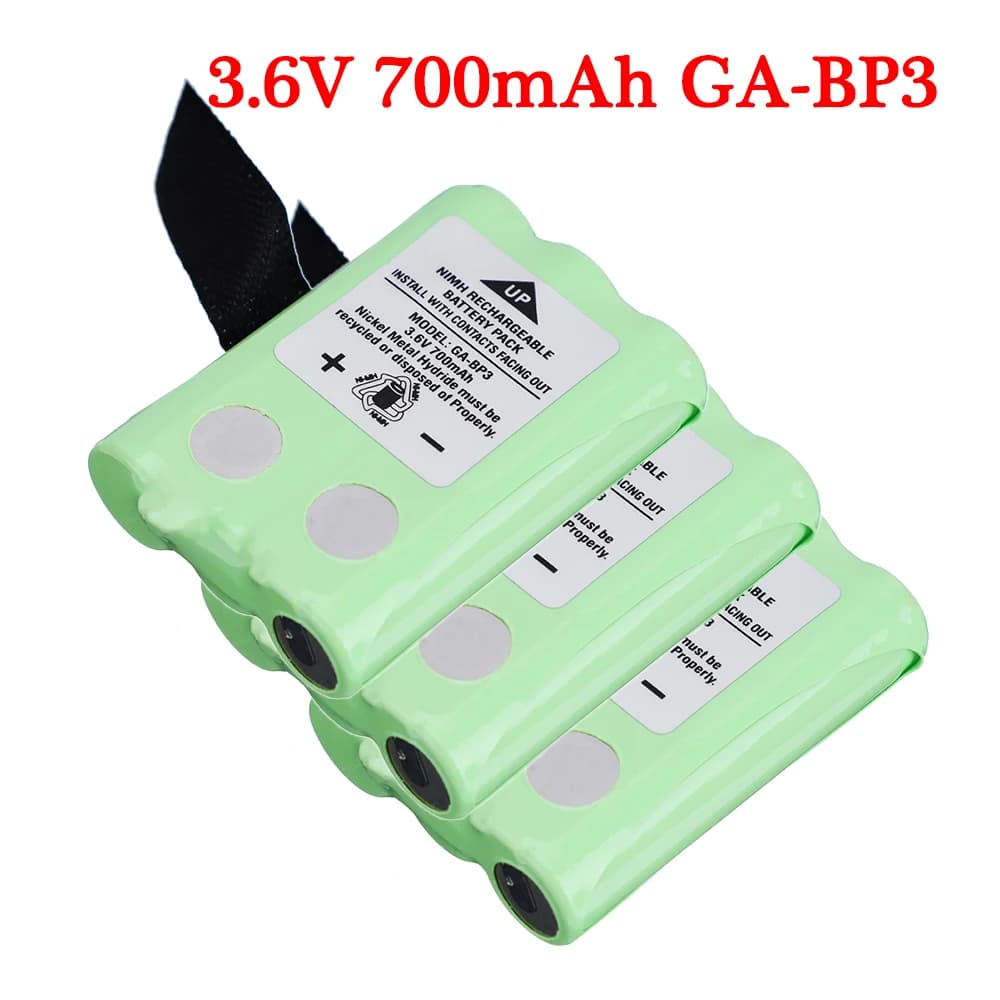 Batteria GA-BP3 da 3,6 V 700 mAh per batterie per radio a 2 vie per walkie-talkie Cobra PR145/PR150/PR155