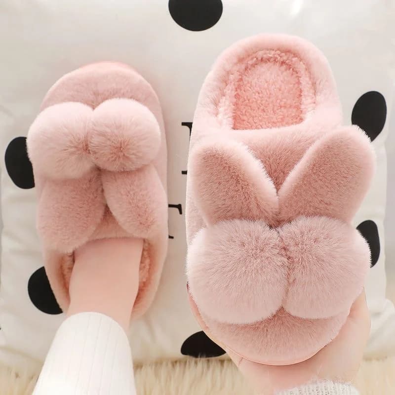 Pantofole invernali in cotone caldo per donne e mamme Peluche Design a fumetti Scarpe da casa morbide per interni Abbigliamento da casa accogliente per la stagione fredda