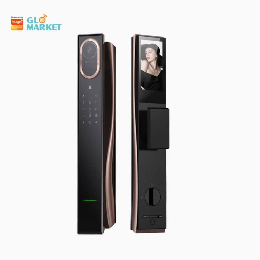 Nuova Serratura Elettrica Intelligente con Riconoscimento Facciale 3D e Impronta Digitale, con Telecamera WiFi e Sistema Biometrico Tuya Smart Lock per Porte