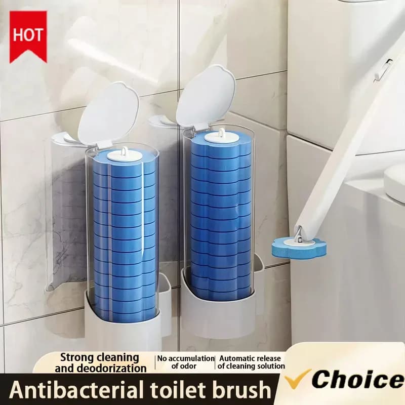 Spazzola per WC Usa e Getta con Ingredienti Detergenti per Pulizia a 360° ° Pulizia Senza Punti Ciechi nel Bagno