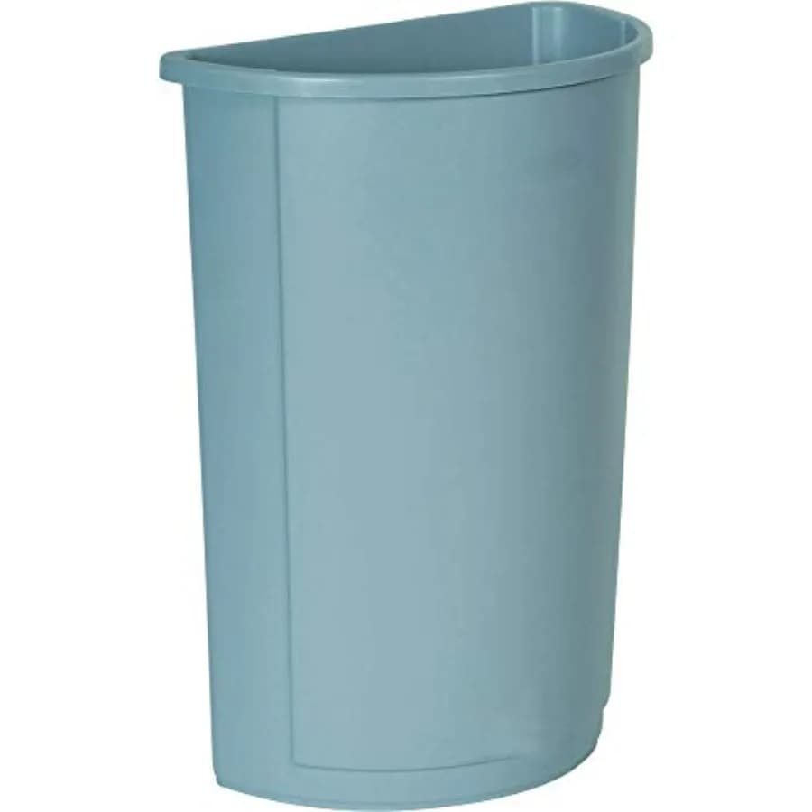 Cestino per Rifiuti Semicircolare Grigio da 21 Galloni per Uffici, Sale Postali, Aule e Aree ad Alta Produzione di Rifiuti, Design Durevole Senza Contatto