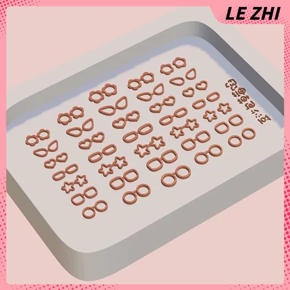 1 pz dolce e fresco forme diverse occhiali nail art stampo fascino a forma di fiore a forma di cuore stella a cinque punte occhiali rotondi stampo per unghie