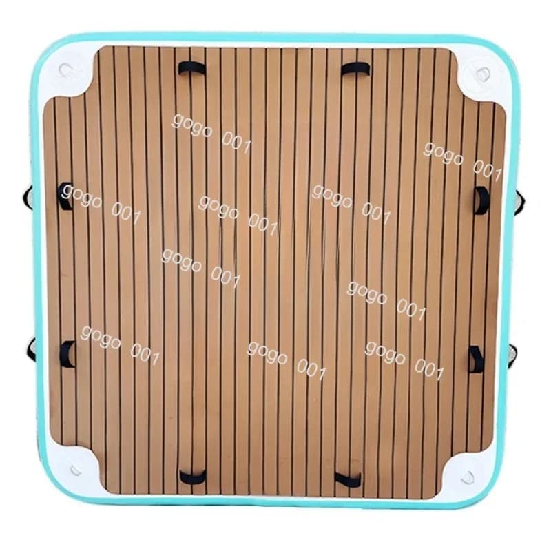 Inflatable Floating Platform for Fishing, Yoga, Nautica - Anti-slip Pier with Anchor, Portable Zattera for Pool and Lake
