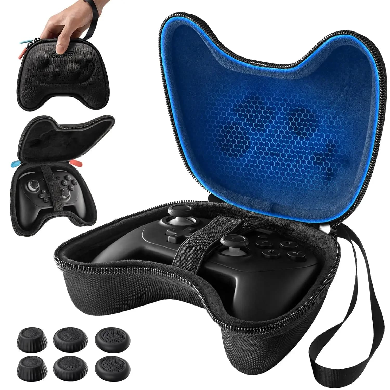 Custodia da trasporto JSAUX per controller Nintendo Switch Pro/Switch 2 Pro, borsa da trasporto portatile protettiva da viaggio con protezione completa