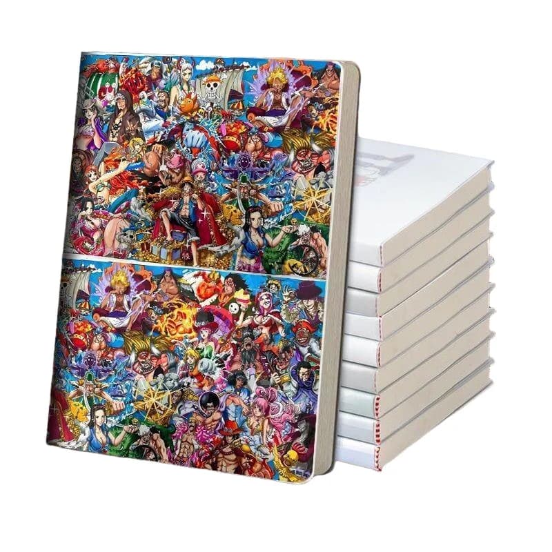 BANDAI One Piece Monkey D. Luffy Quaderno per Studenti, Nuovo Diario Scolastico Creativo, Regalo Anime, Diario con Foto di Gruppo per Ufficio