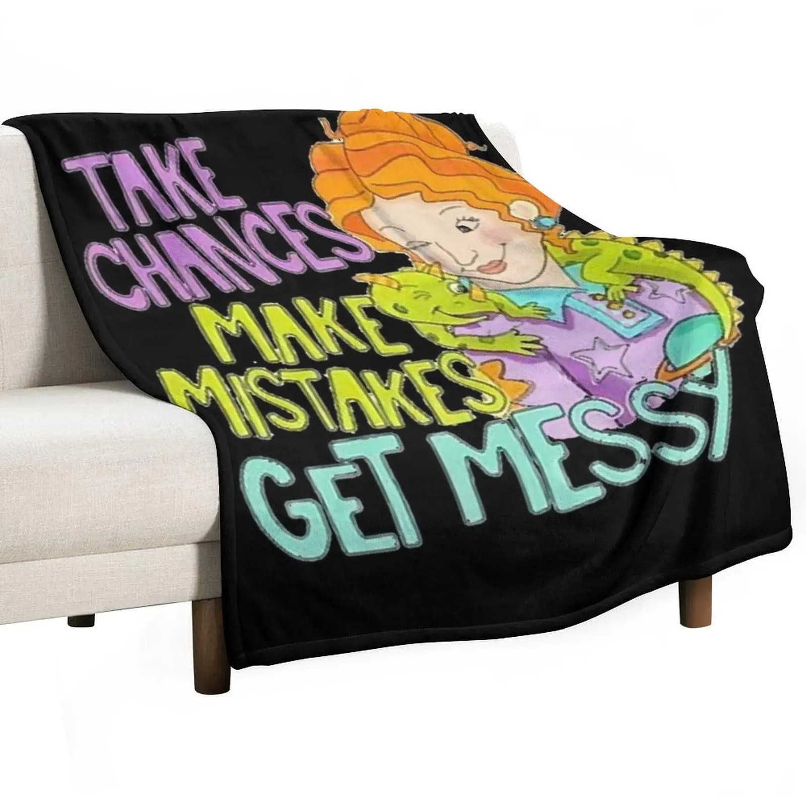 Ms Frizzle Throw Blanket Shaggy decorative Polar cosplay anime Sleeping Bag For Decorative Sofa Blankets