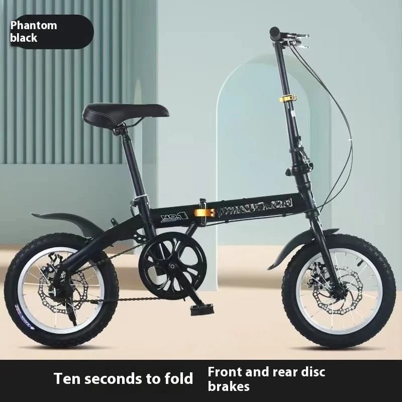 Cycling City Mini bicicletta pieghevole 14 freni a disco portatili con trasmissione ultraleggera per bici piccola