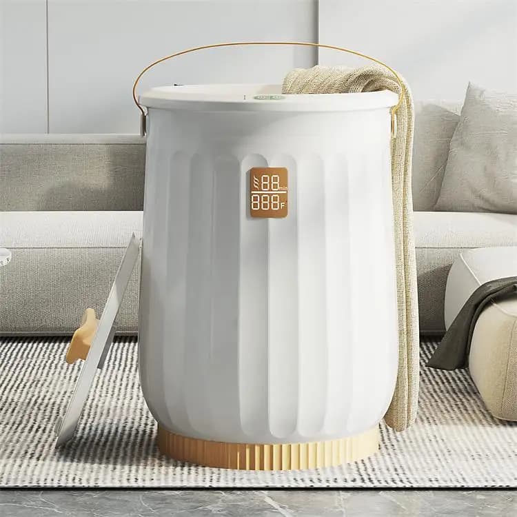 Secchio Elettrico per Asciugamani da 20L con 4 Timer, Controllo della Temperatura, Display LED e Blocco Bambini