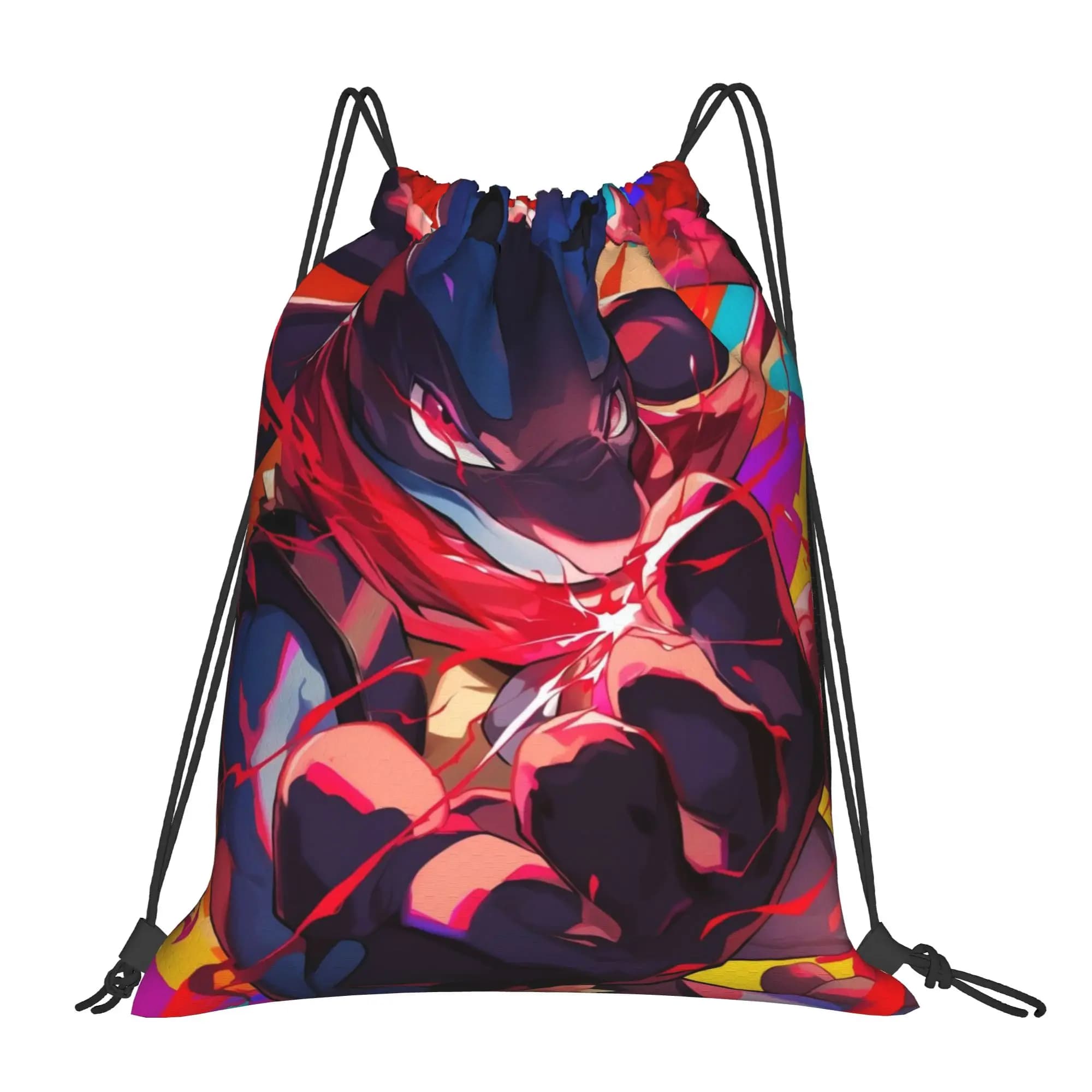 Lucario Pokemon Handbags with coulisse for snorkeling, Horseback riding backpacks, Beachwear and diving backpacks