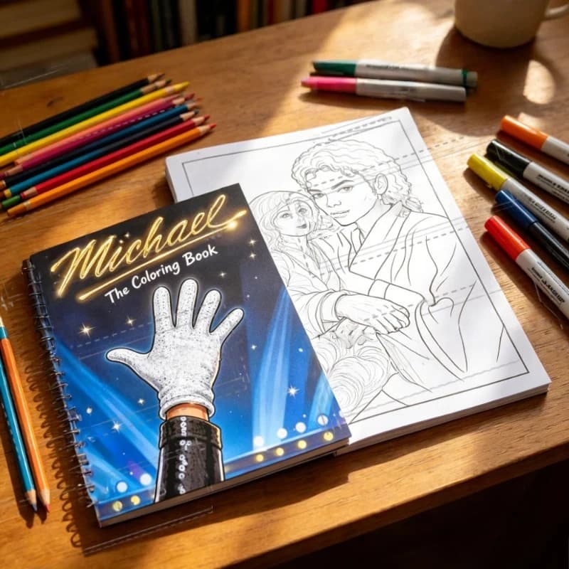 Michael Jackson Coloring Book Dance King Stress Relief Drawing Book Cute Drawing Activity Book Paper‑craft Coloring Book Gift
