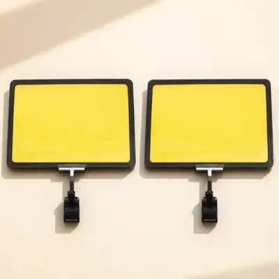 2 Pezzi Portaetichette A4 in Plastica ABS, Clip per Cartelli Girevole a 360 Gradi, Porta Cartellini per Scaffali di Supermercati e Negozi al Dettaglio