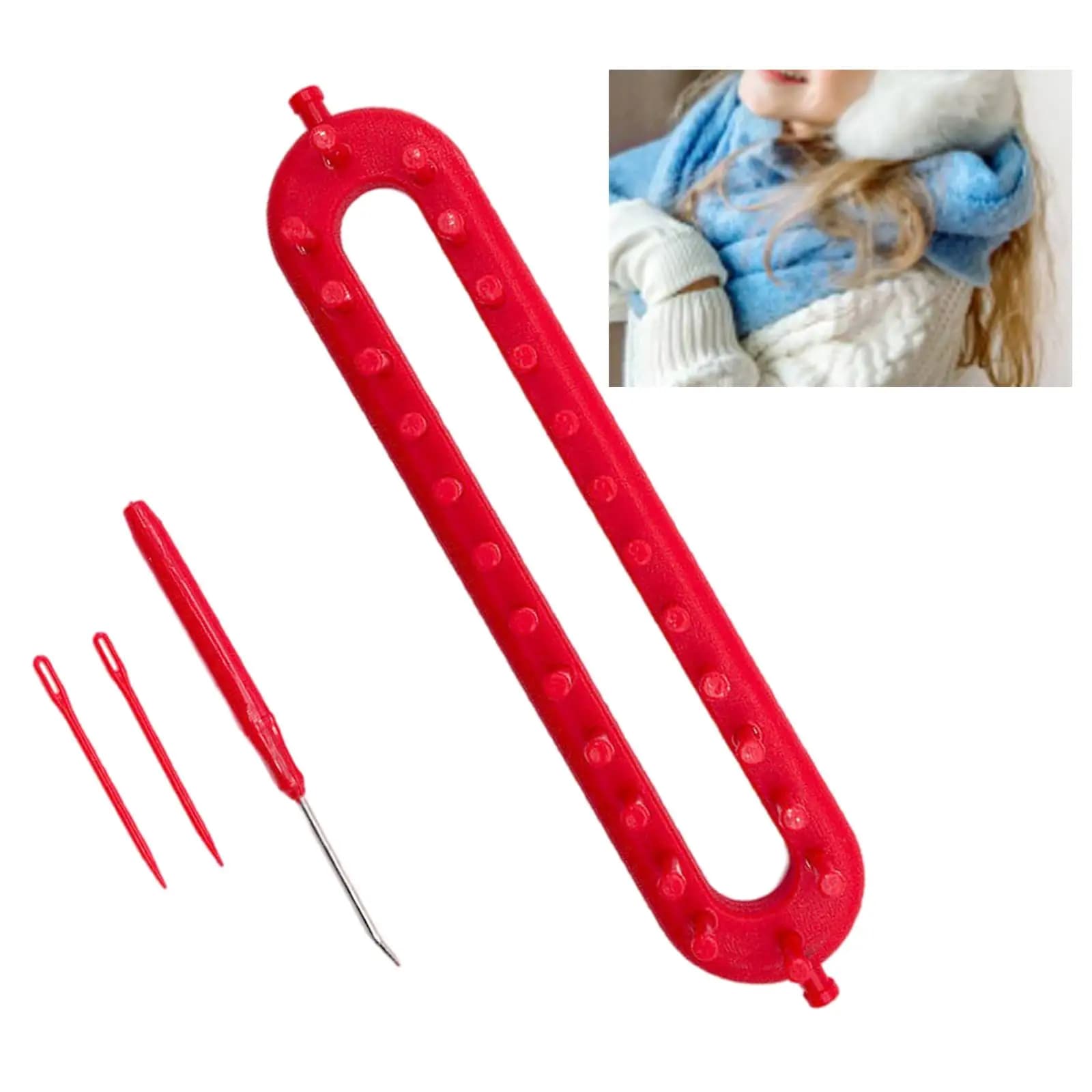 Needle Yarn Cord Knitter Craft Kit Weaving Loom Sewing Tools for Home DIY Scarf Blanket Hat Sweater Making