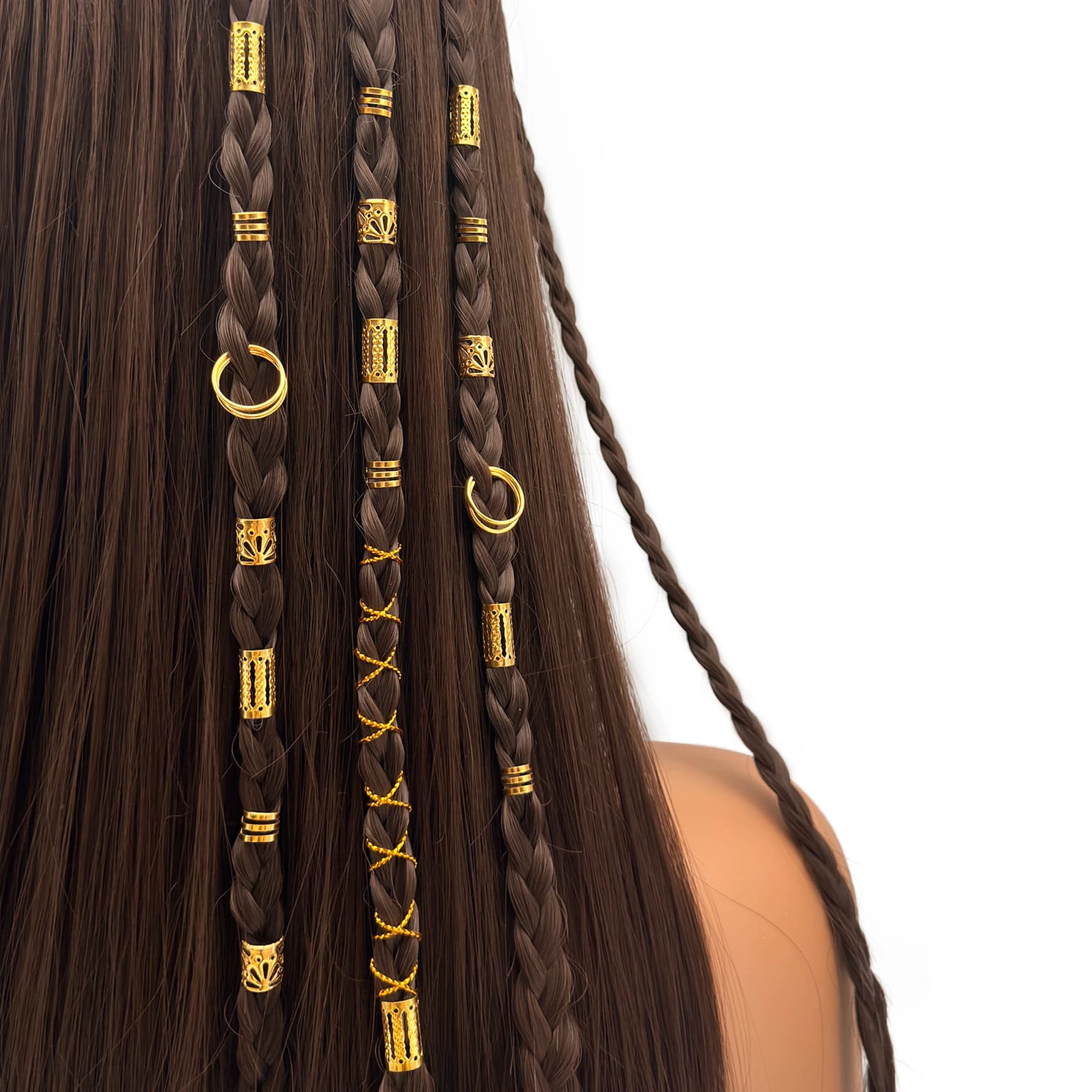 Set misto di elastici in filo da 41 pezzi, accessori per capelli intrecciati da donna, fermagli per capelli per festival, feste, balli, festival musicali