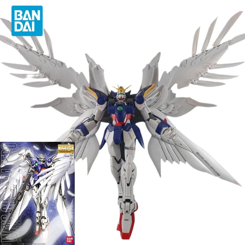Bandai Original GUNDAM Anime Model MG Series 1/100 WING GUNDAM ZERO Action Figure Assembly Model Toys Gifts for Children