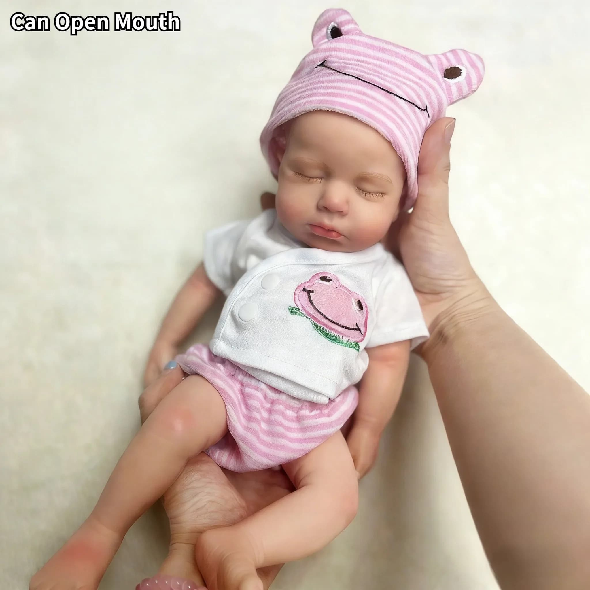 33 cm può aprire la bocca dipinta in silicone solido LouLou Bebe Reborn ragazza e ragazzo lavabile bambole appena nate per il regalo del capretto