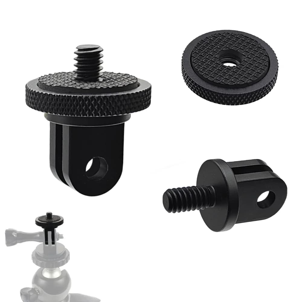 Aluminum Alloy Metal Camera Tripod Mount 1/4 Inch Screw for Gopro Hero 13 12 11 10 9 8 Dji Action 6 5 Pro InSTA360 X5 Camera