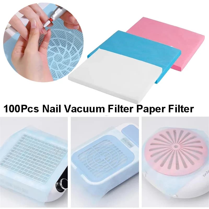 100 pieces vacuum filter for nails set of paper filters for nail dust filters for disposable nail filter for nail cleaner Tech nail filter paper