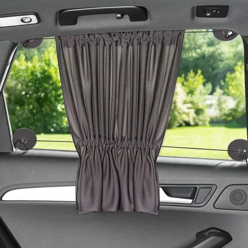 2Pc Car Tent Suction Cup Thermal Insulation Sunbed Side Window Privacy Solar Protection Thermal Insulation Sunbed Accessories Interior