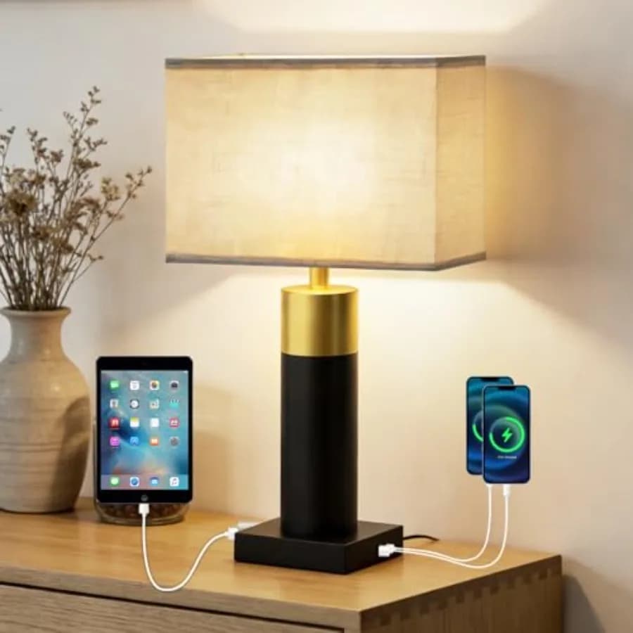 Lampade da Tavolo per Soggiorno, Lampada da Comodino Dimmerabile a 3 Vie con Touch, Lampada Moderna da Camera da Letto, Lampada da Scrivania da 22 Pollici per Comodini e Camera da Letto con Wh
