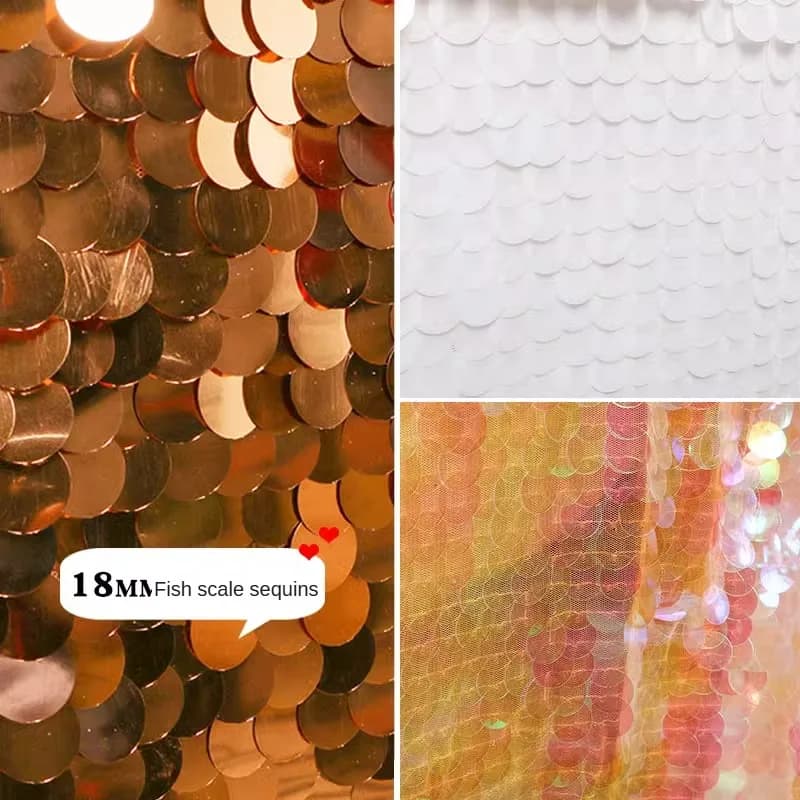 Maglia in tessuto di paillettes da 18mm per la decorazione di Glitter da palcoscenico Designer di abbigliamento fatto a mano in tessuto per cucire fai da te