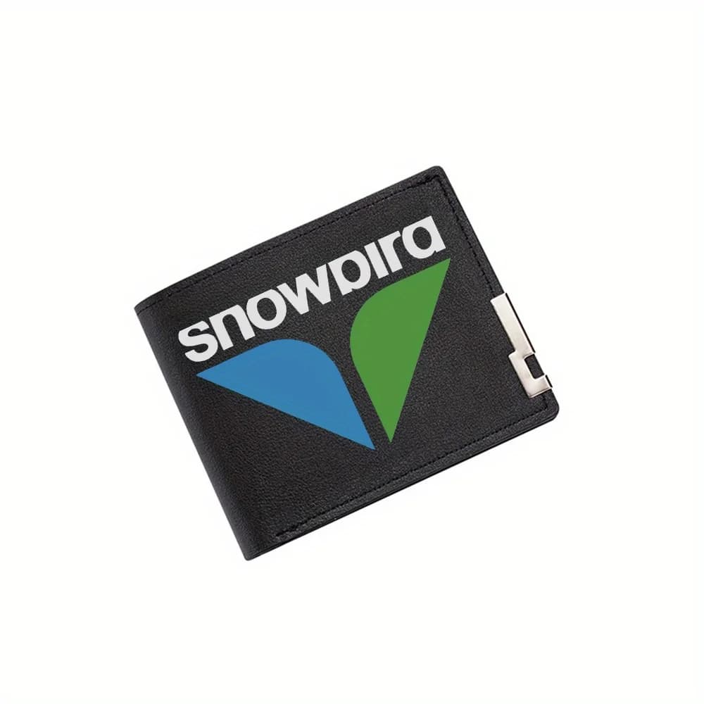 Logo astratto forme blu verde Portafoglio da uomo Stampa Design Semplice Moderno Elegante Affari Padre Fidanzato Amante di Natale